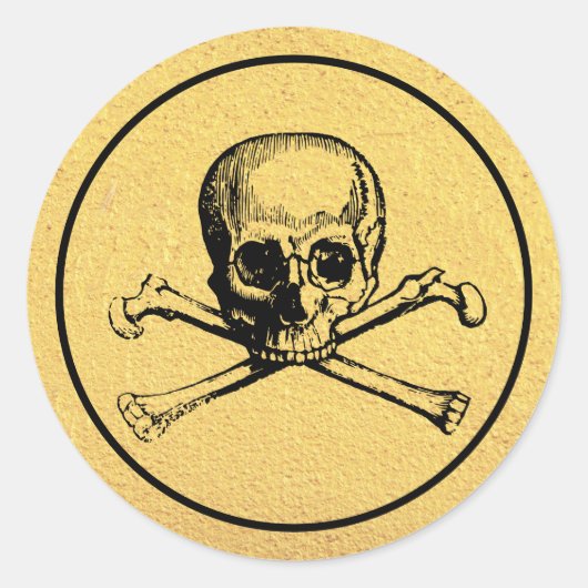 Gothic Skull | STICKER | Goud (Voorkant)