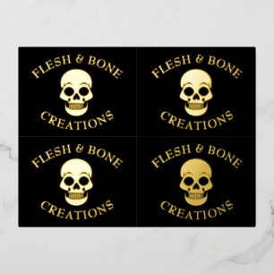 Gothic Skull Tattoo Artiest Folie Visitekaartjes Uitnodiging Briefkaart