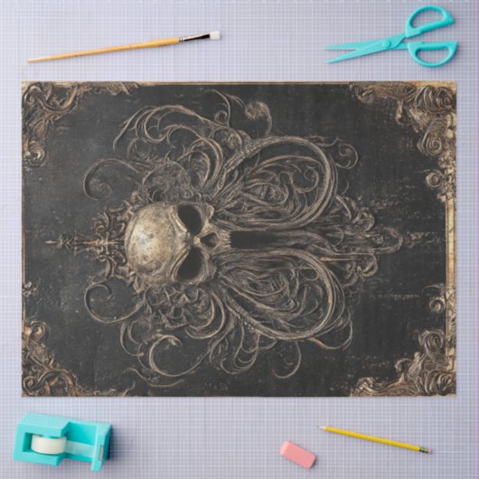 Gothic Skull Tissuepapier (Craft)
