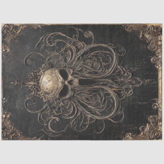 Gothic Skull Tissuepapier (Voorkant)