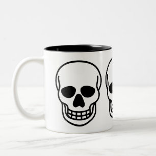 Gothic Skull Tweekleurige Koffiemok