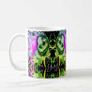 Gothic Skull Waterverf Halloween Neon Art Koffiemok
