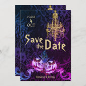Gothic Skull Wedding Save The Date (Voorkant / Achterkant)