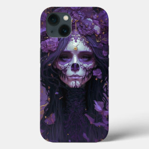 Gothic Skull Woman Dark Fantasy Art iPhone 13 Hoesje