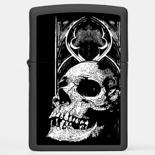 Gothic skull Zippo Lighter (Voorkant)