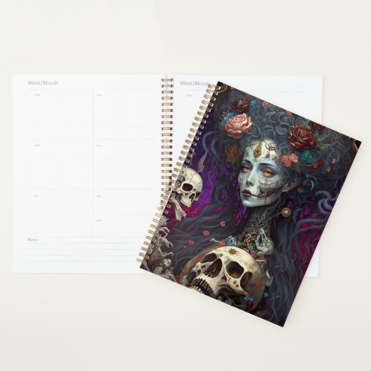 Gothic Skull Zombie Woman Gothic Planner (Display)