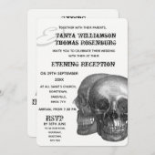 Gothic Skulls Avonduitnodiging Kaart (Voorkant / Achterkant)