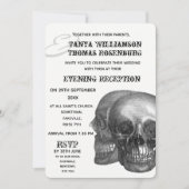 Gothic Skulls Avonduitnodiging Kaart (Voorkant)