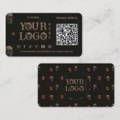 Gothic Skulls Dark Halloween Ticket Business Cards (Voorkant / Achterkant)