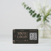 Gothic Skulls Dark Halloween Ticket Business Cards (Staand voorkant)