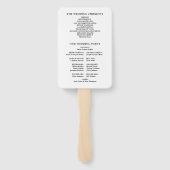 Gothic Skulls Floral Wedding Programma Handwaaier (Achterkant)