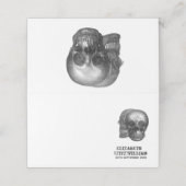 Gothic Skulls Tafel Plaats Kaart of Escort Kaart (Buitenkant ongevouwen)