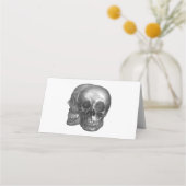 Gothic Skulls Tafel Plaats Kaart of Escort Kaart (Achterkant)