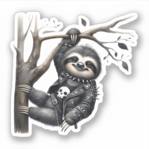 Gothic Sloth Sticker