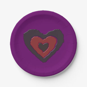 Gothic Smeltende Liefdeshart Papierfeestborden Papieren Bordje