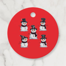 Gothic Snowman Bedankjes Labels