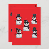 Gothic Snowman Briefkaart (Voorkant / Achterkant)