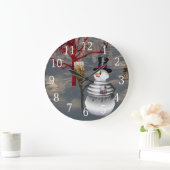Gothic Snowman Clock Grote Klok (Huis)