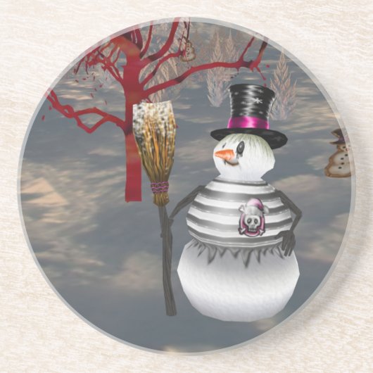 Gothic Snowman Onderzetter (Voorkant)