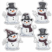 Gothic Snowman Sticker (Voorkant)