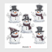 Gothic Snowman Sticker (Vel)