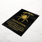 Gothic Spider die van Branch hangt Folie Uitnodiging (Gedraaid)