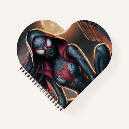 Gothic Spider Hero Heart Notitieboek (Voorkant)