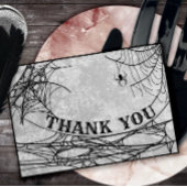 Gothic Spider Web Halloween Wedding of Shower Bedankkaart