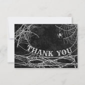 Gothic Spider Web Halloween Wedding of Shower dan Bedankkaart (Voorkant)