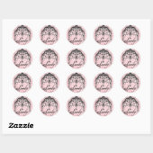Gothic Spin Web Spooky Halloween Ronde Sticker (Vel)