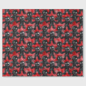 Gothic Spooky Christmas Gingerbread Cadeaupapier (Vlak)