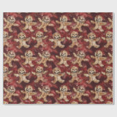 Gothic Spooky Christmas Gingerbread Cadeaupapier (Vlak)