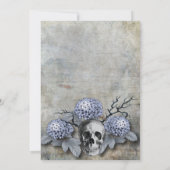 Gothic Spooky Skeleton Halloween Party Kaart (Achterkant)