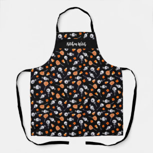 Gothic Spooky Trick or treat Snoep Kitchen Witch Schort