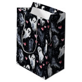 Gothic Spooky Valentijn Geesten met harten Medium Cadeauzakje (Achterkant Gekanteld)