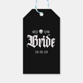Gothic Spooky Witchy Halloween Bruid Cadeaulabel
