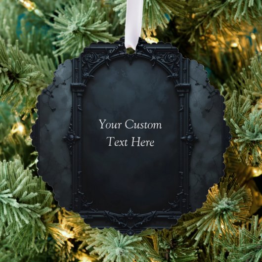 Gothic Square Frame Custom Ornament Kaart (Insitu (Drie))
