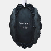 Gothic Square Frame Custom Ornament Kaart (Links)