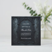 Gothic Square Frame Save The Date (Staand voorkant)