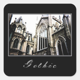 "Gothic" Square Stickers