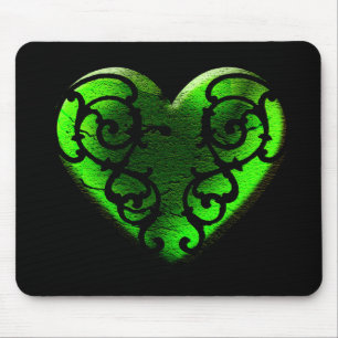 Gothic St. Patrick's Day Green Heart Muismat
