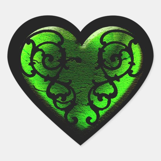 Gothic St. Patrick's Day Groene Hart Sticker (Voorkant)