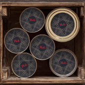 Gothic Star Shape Dark Cool Black Halloween Ronde Sticker