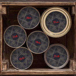 Gothic Star Shape Dark Cool Black Halloween Ronde Sticker