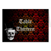 Gothic steampunk table number card (Voorkant Horizontaal)
