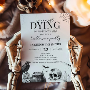 Gothic Sterven aan Party Halloween Uitnodiging