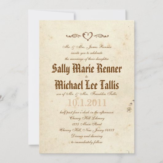 Gothic Storybook Fairytale Invitation Kaart (Voorkant)