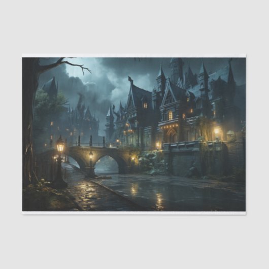 Gothic Street  Decoupage Tissuepapier (Voorkant)