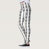 Gothic striped pattern with skulls leggings (Links)