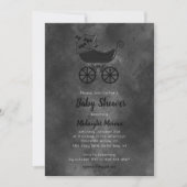 Gothic  Stroller Bat Baby shower Kaart (Voorkant)